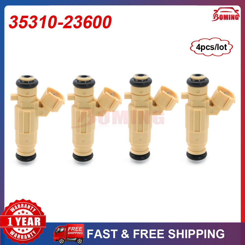 Set of 4pcs New Fuel Injector 35310-23600 Fits for Hyundai Santa Fe for Kia Optima