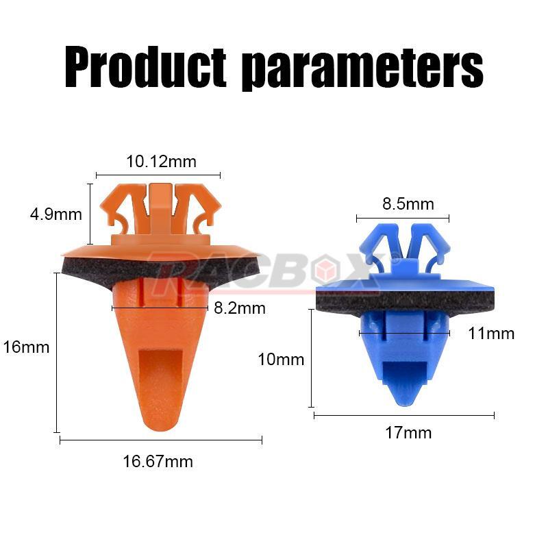100X Fender Flare Molding Retainer Clips Fit for Toyota Tacoma/4Runner 2003-2016