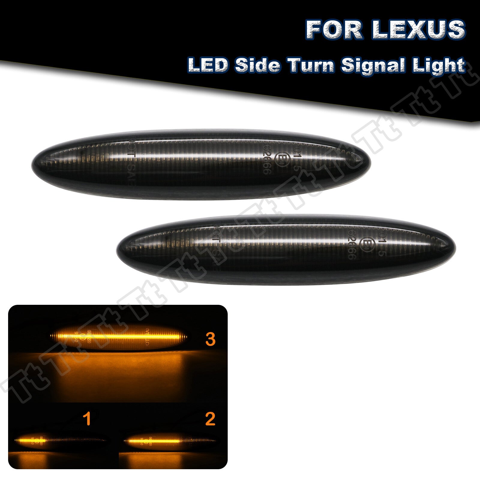 Dynamic LED fender side marking turn signals for LEXUS SC430 IS350 IS250 US