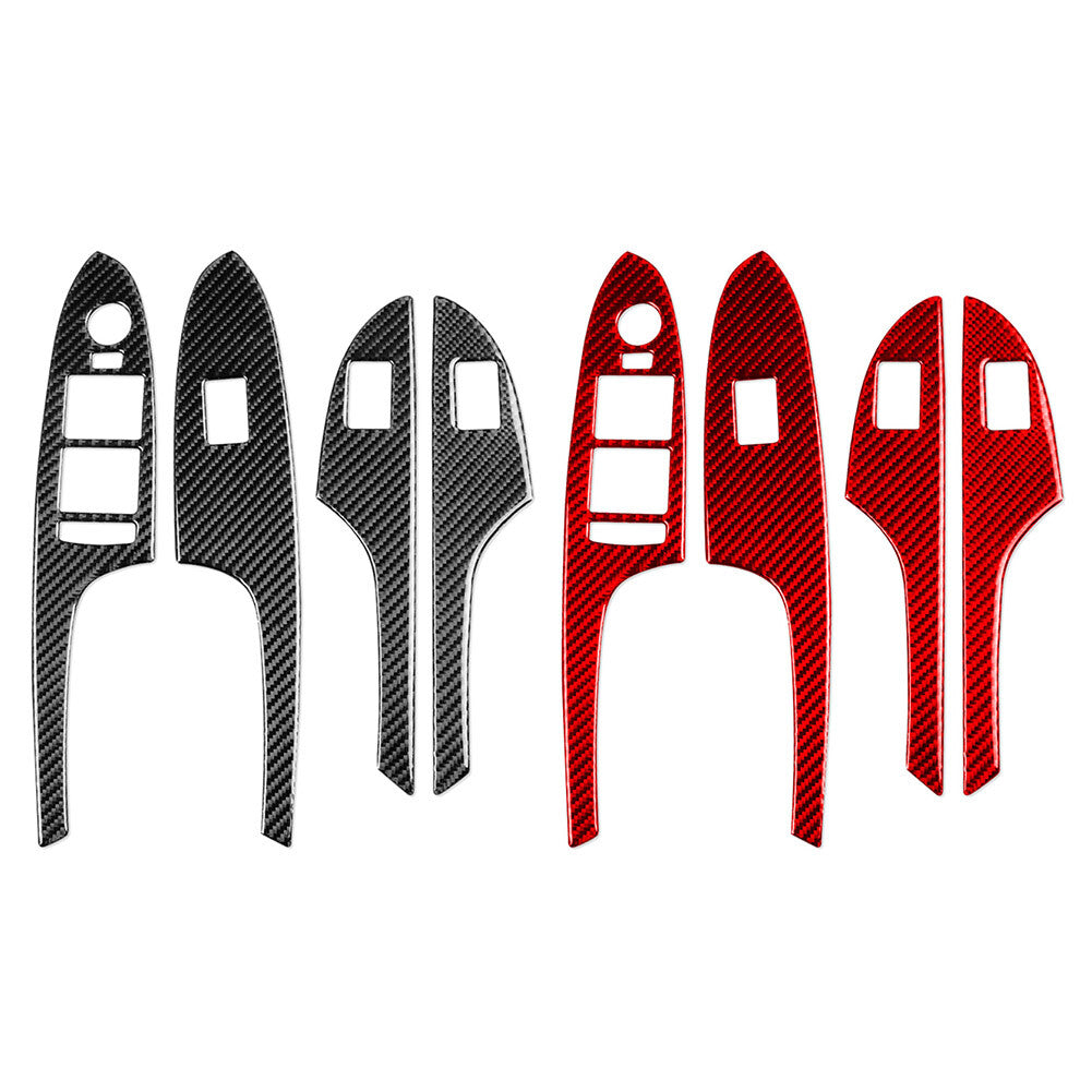 Carbon Fiber Interior Window Lift Switch Cover Trim for Cadillac ATS ATS-L 13-19