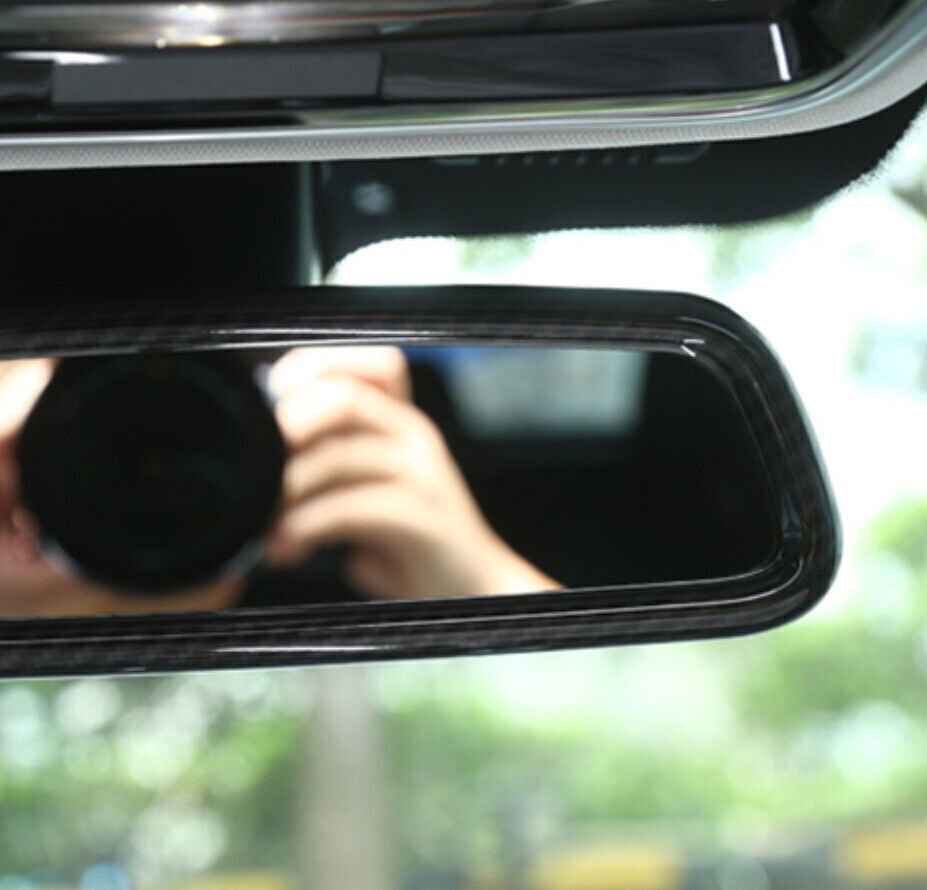1PCS for Range Rover Sport 2014-17 Carbon Fiber Inner Rearview Mirror Cover Trim