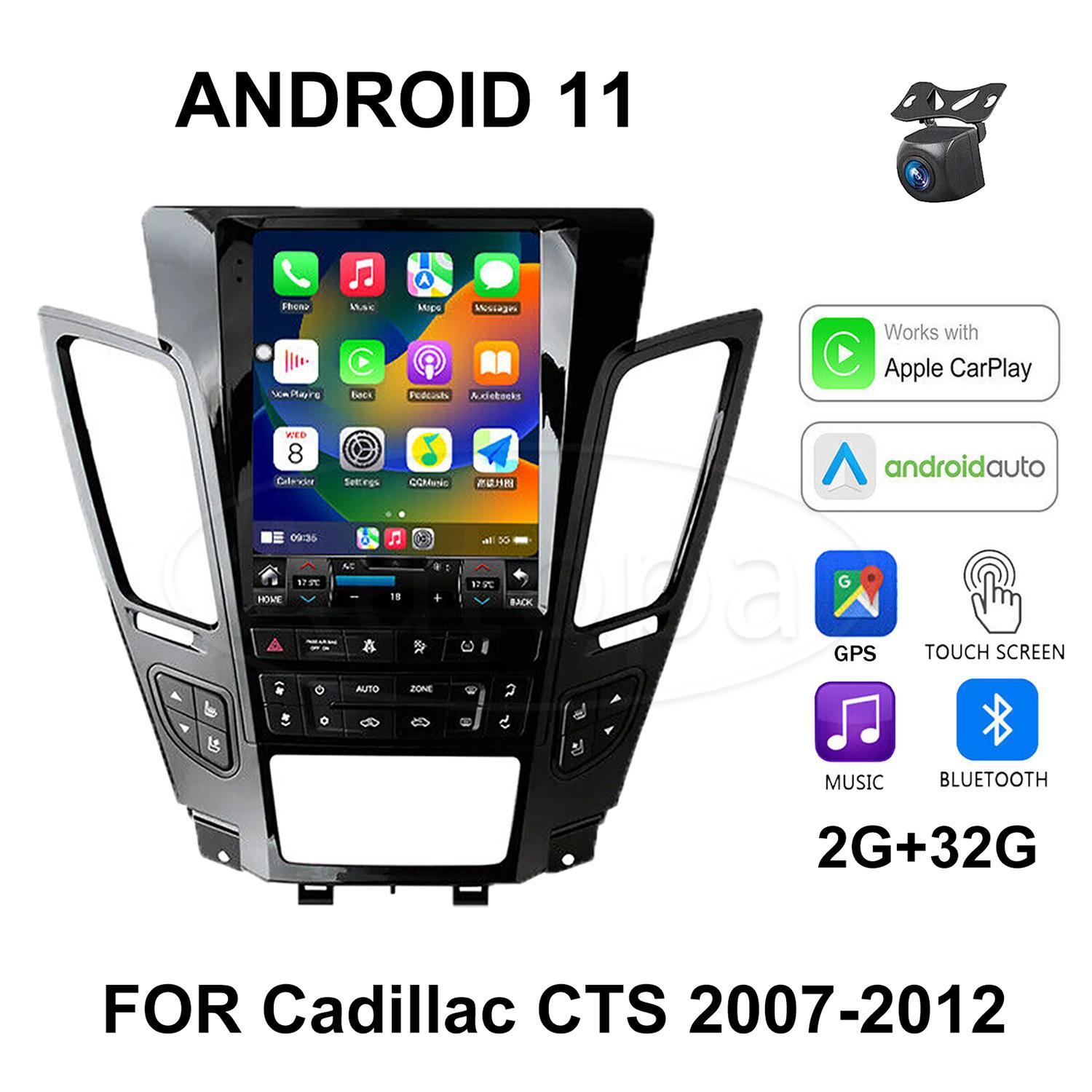 Android 11 Radio for Tesla Style screen for Cadillac CTS CarPlay GPS NAVI WIFI BLACK