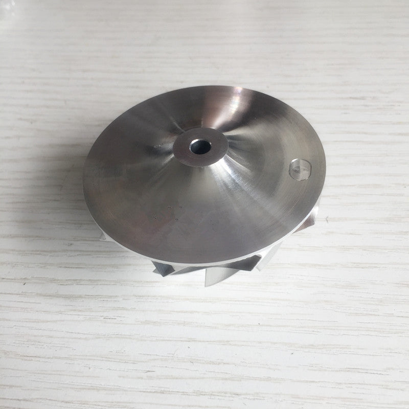 GT15-25 Reverse 49.60/63.00 mm 10+0 Blade Turbine Milling/Burnt Compressor Wheel