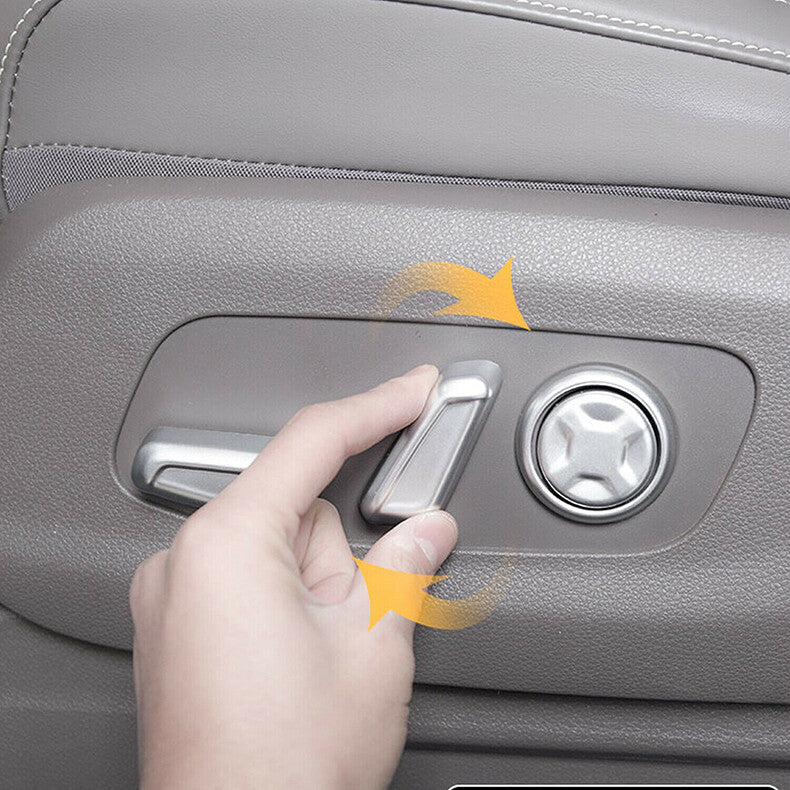 for Kia Carnival 2022-2023 Silver Interior for Seat Adjust Handle Button Cover Trim