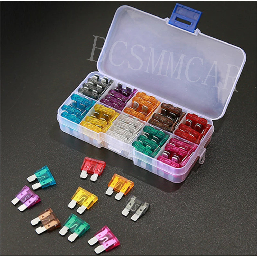 50x Car Truck Micro Blade Fuses 5A 7.5A 10A 15A 20A 25A 30A Fuse Assortment Kit