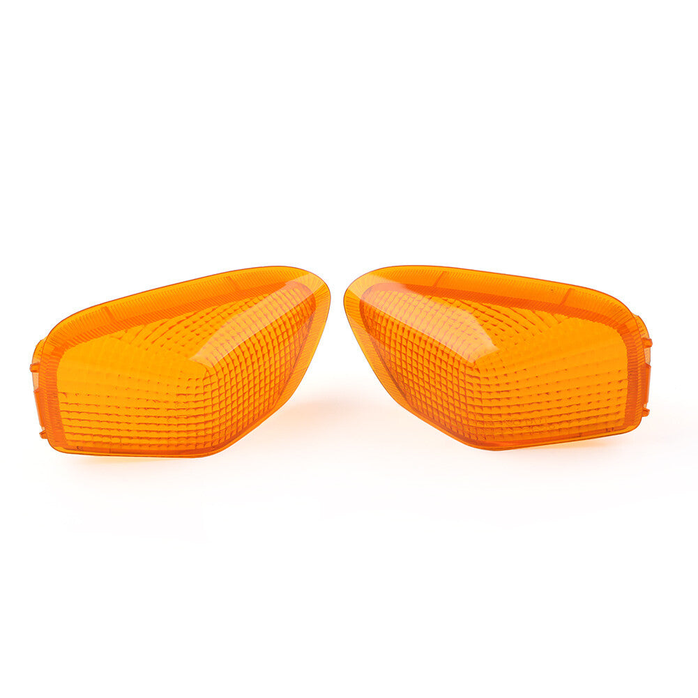 for KAWASAKI ZZR400 600 90-92 Front Turn Signals Indicator Light Lamp Lens Amber