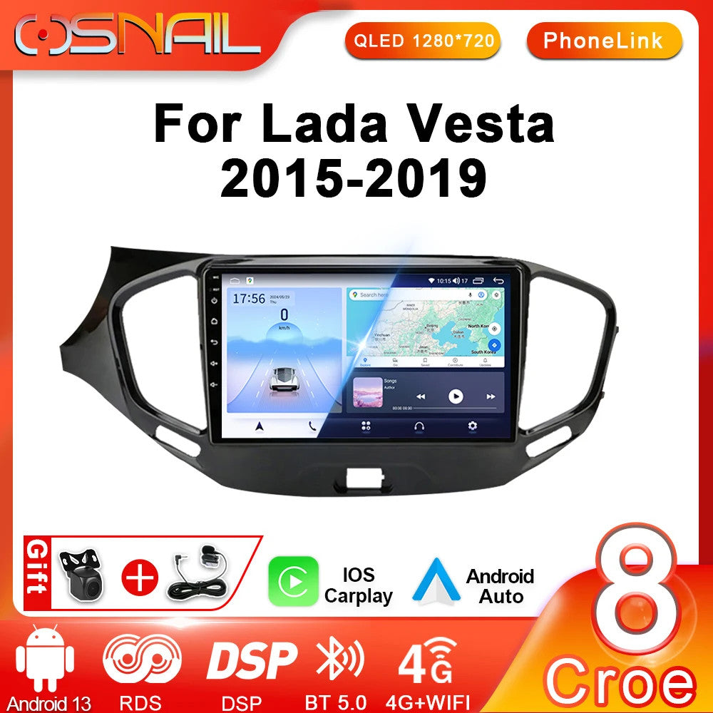 Android Car Radio for LADA Vesta Cross Sport 2015-2019 CarPlay GPS Player Screen