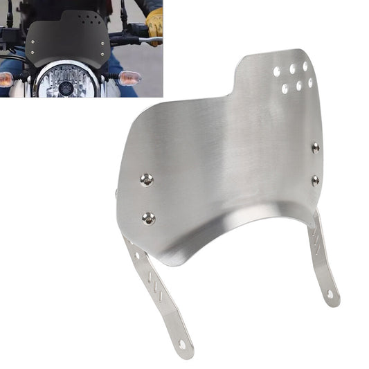 Motorcycle Windshield Windscreen Universal W/Bracket Fits 6-8 Round Headlight