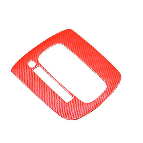 Car Middle Console Gear Shift Panel Trim Fit for Kia K3 2017-18 Red Carbon Fiber