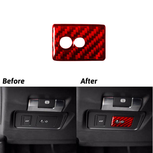 Red Carbon Fibre Headlight Switch Trim for Land Rover Discovery Sport