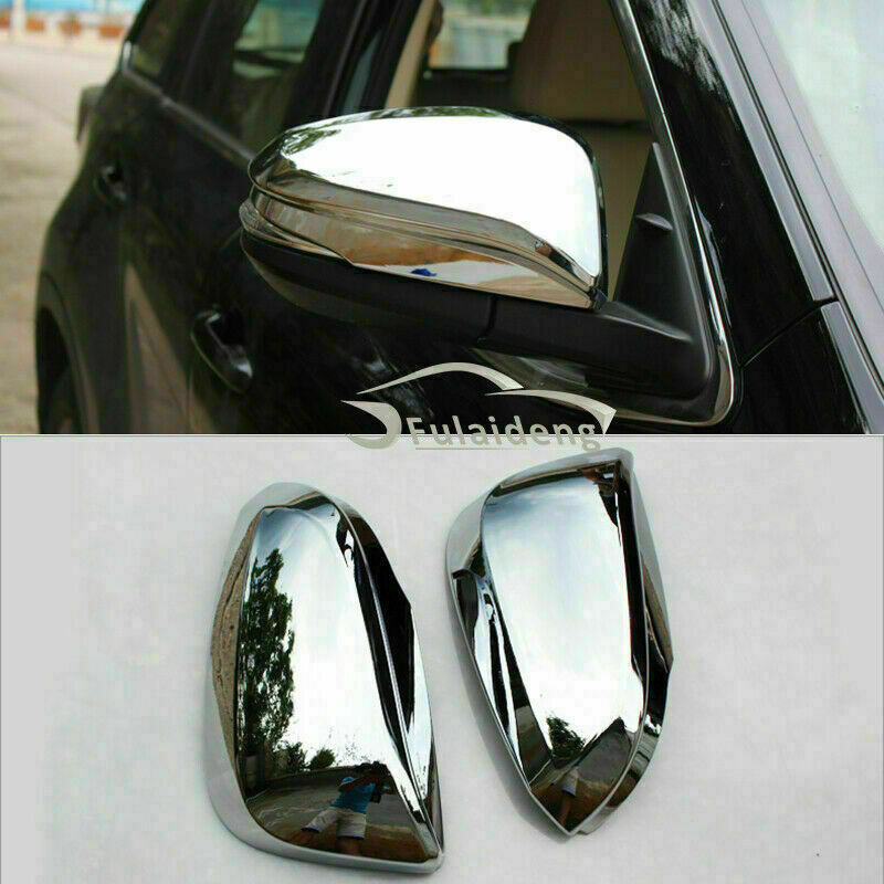Chrome Rearview Side Door Mirror Cover Cap Trim for Toyota Highlander 2014-2019
