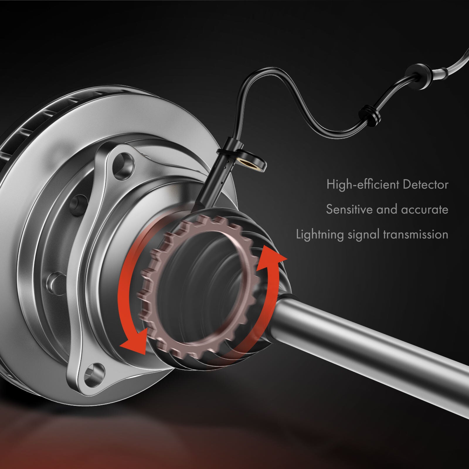 The new ABS wheel speed sensor is compatible with the for Land Rover for Range Rover Evoque rear left or right wheel speed sensor.