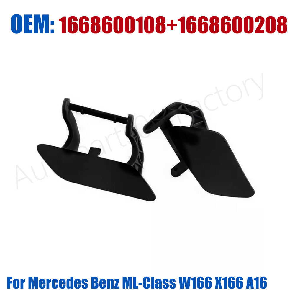 1Pair Front Bumper Headlight Washer Cover for Mercedes ML-Class W166 X166 A16