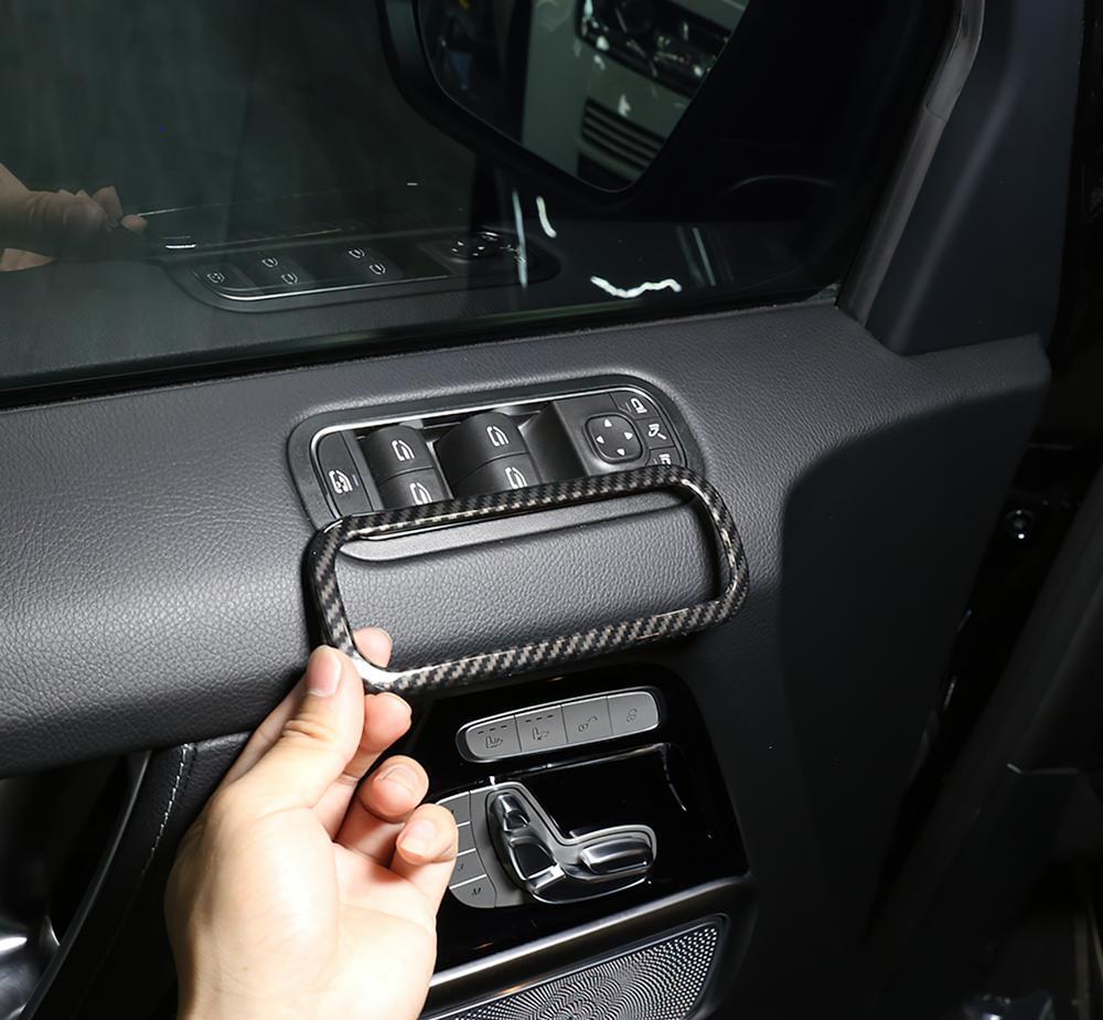 For 19-23 for Mercedes G-Class W464 Carbon ABS Window Lift Switch Panel Cover 4Pcs