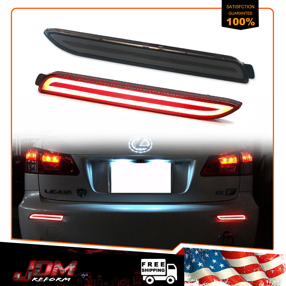 Smoked LED rear bumper reflector brake taillights suitable for 99-17 for Lexus and for Toyota .