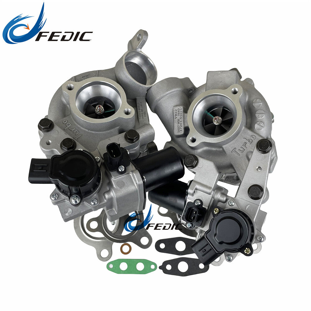 Twin Turbocharger RHV4 VB22 VB23 for Toyota Landcruiser V8 D 195Kw 1VD-FTV 2007