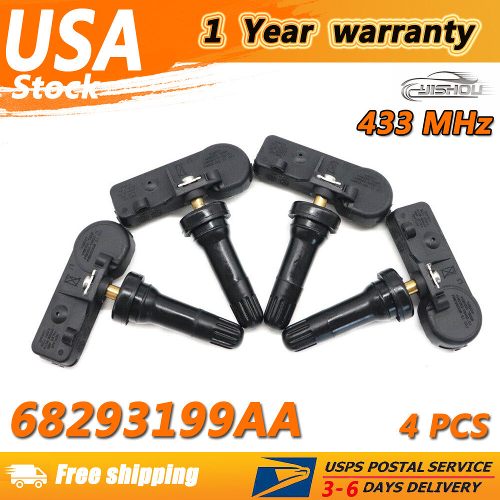 4pcs 68293199AA TPMS Tire Pressure Monitors Sensor for Dodge for Ram 1500 DT 2019-22