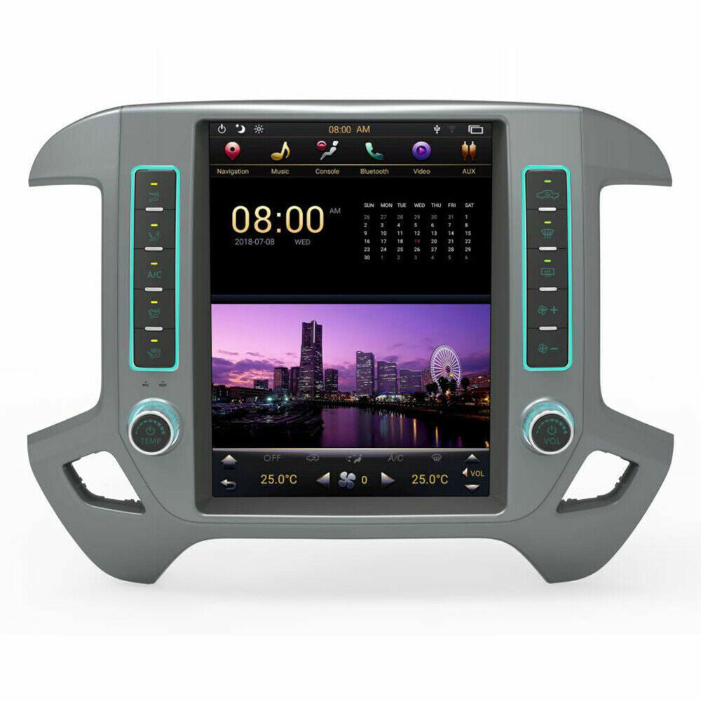 Android for Tesla Vertical Screen Radio for Chevrolet Silverado for GMC for Sierra 2014-2019
