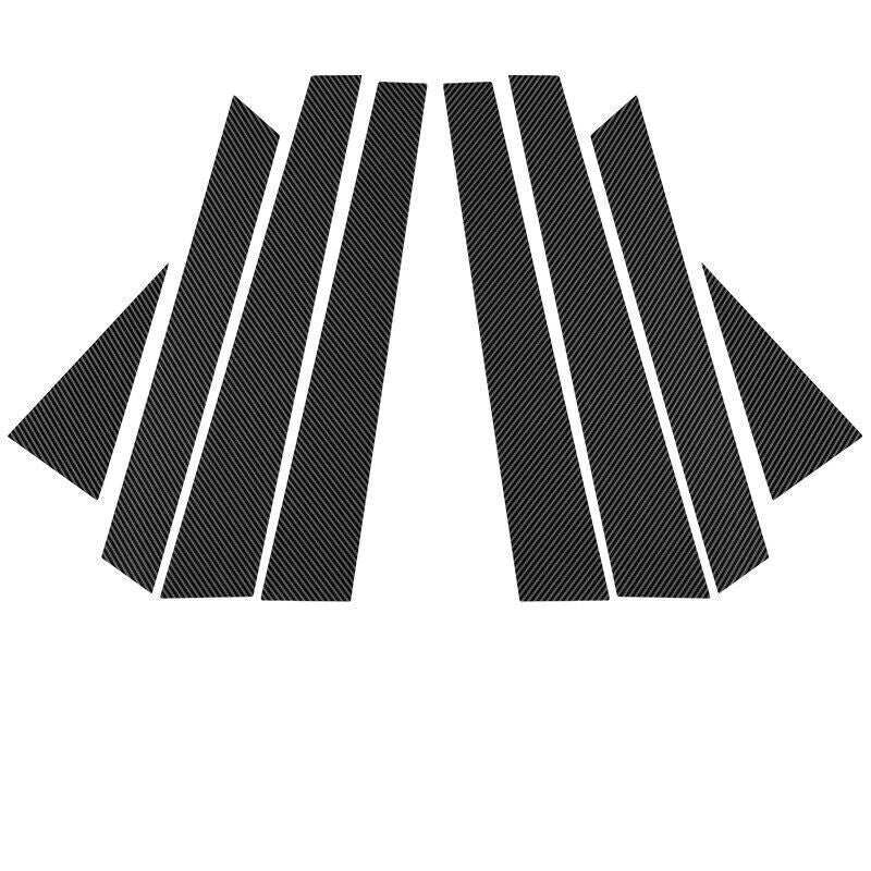 for Audi Q7 2020-23 Carbon Fiber Pillar Posts Door Window Molding Strip Trims 8P
