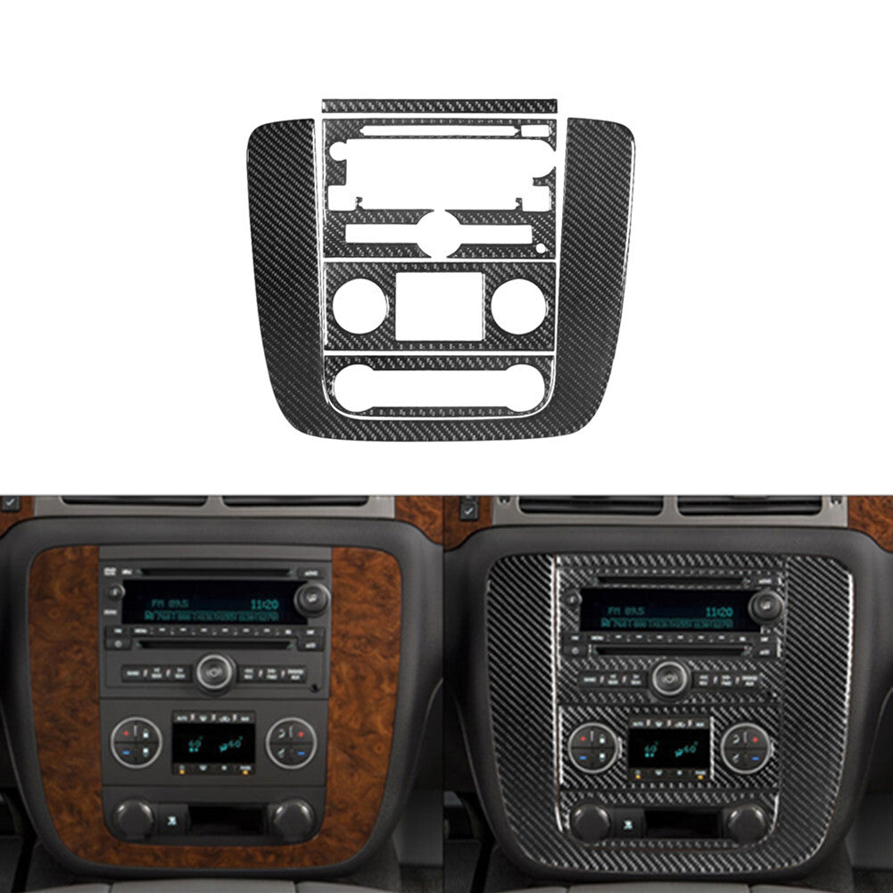 Carbon Fiber Climate Control Panel Trim For Silverado/tahoe/ for sierra 2007-2014 A