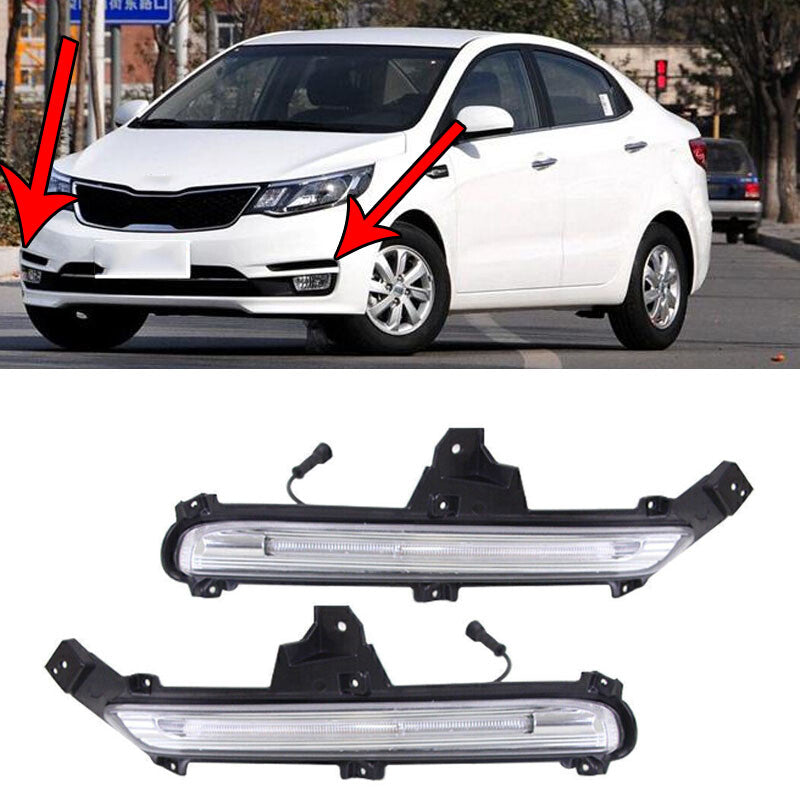 Suitable for Kia K2 2015 - 2016 ABS LED Automatic Daytime Running Lights (DRL) Sunlight Fog Lights