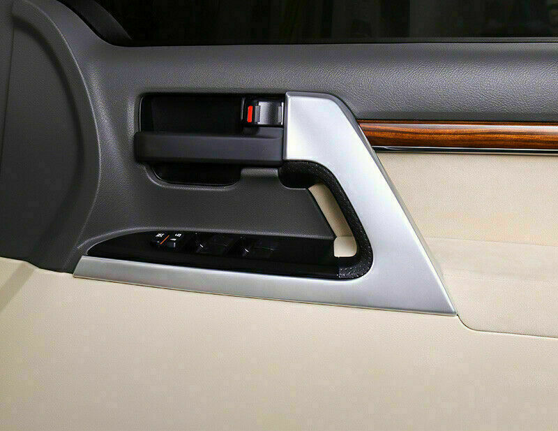 4pcs for Toyota for Land Cruiser LC200 2016-2021 Silver Inner Door Handle Decor Trim