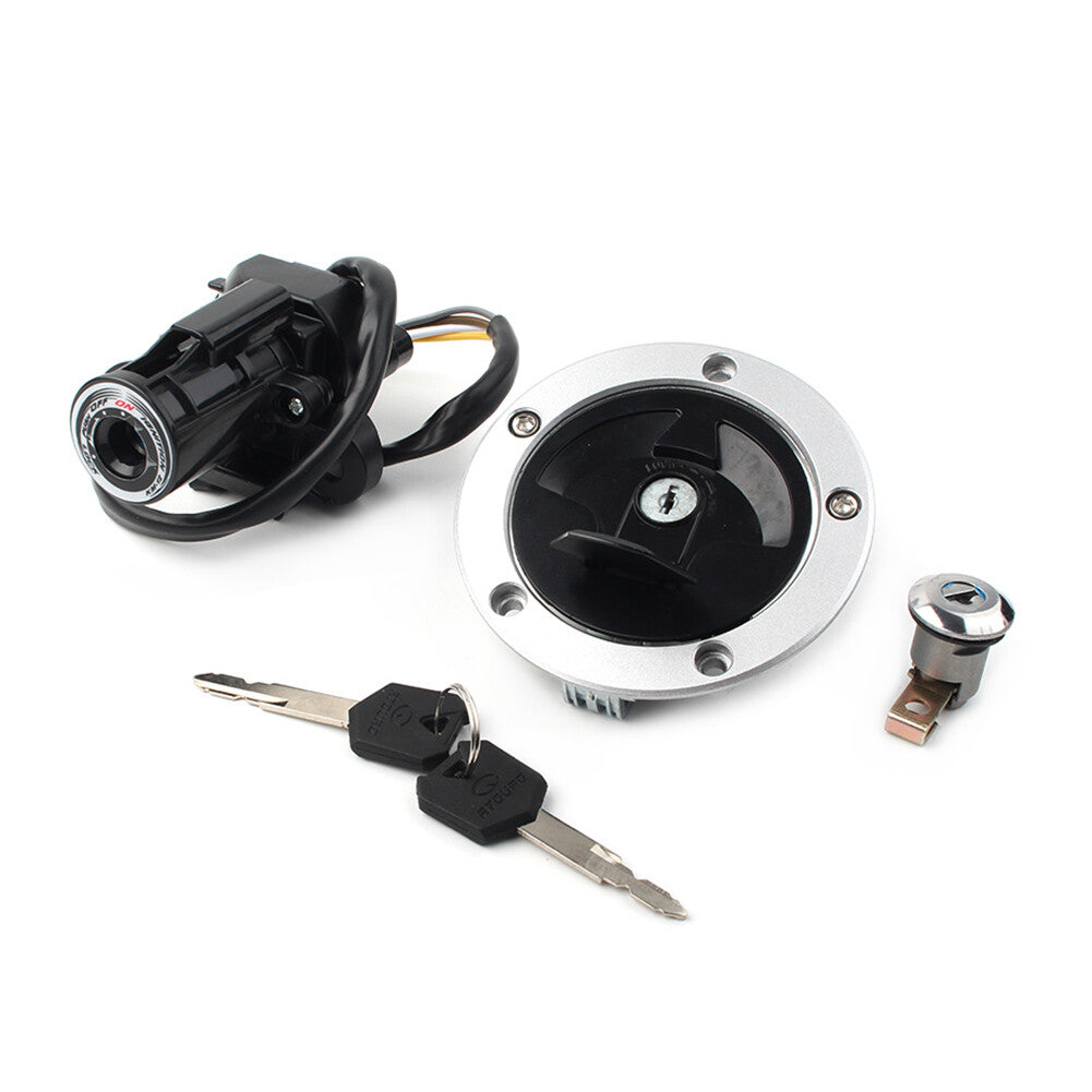 1x Fuel Gas Cap Ignition Switch for Seat Lock for Kawasaki ZX6R/636 2013-2018