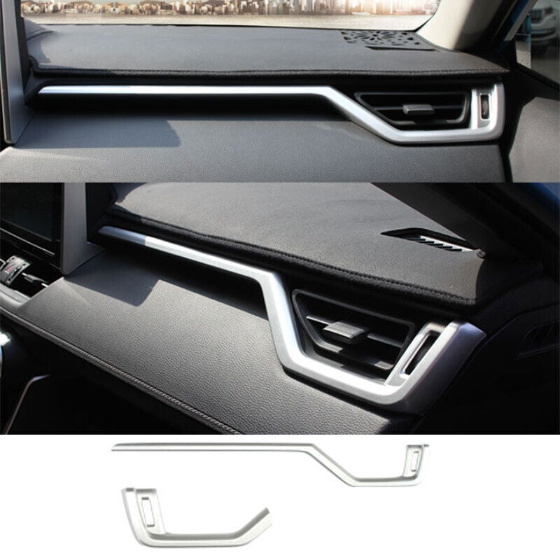 for Toyota RAV4 2019-23 Silver LR Dashboard AC Air Outlet Vent Cover Strip Trim
