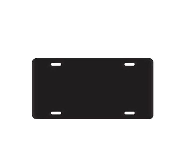 Car license plate cover, frame cover, rear trunk blank matte black for Jeep