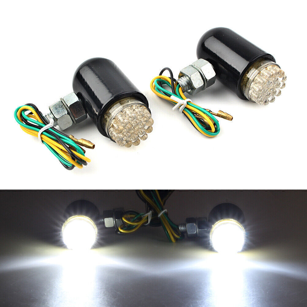 Motorcycle Brake Running Turn Signal Tail Light Fit Cruiser Custom Black
