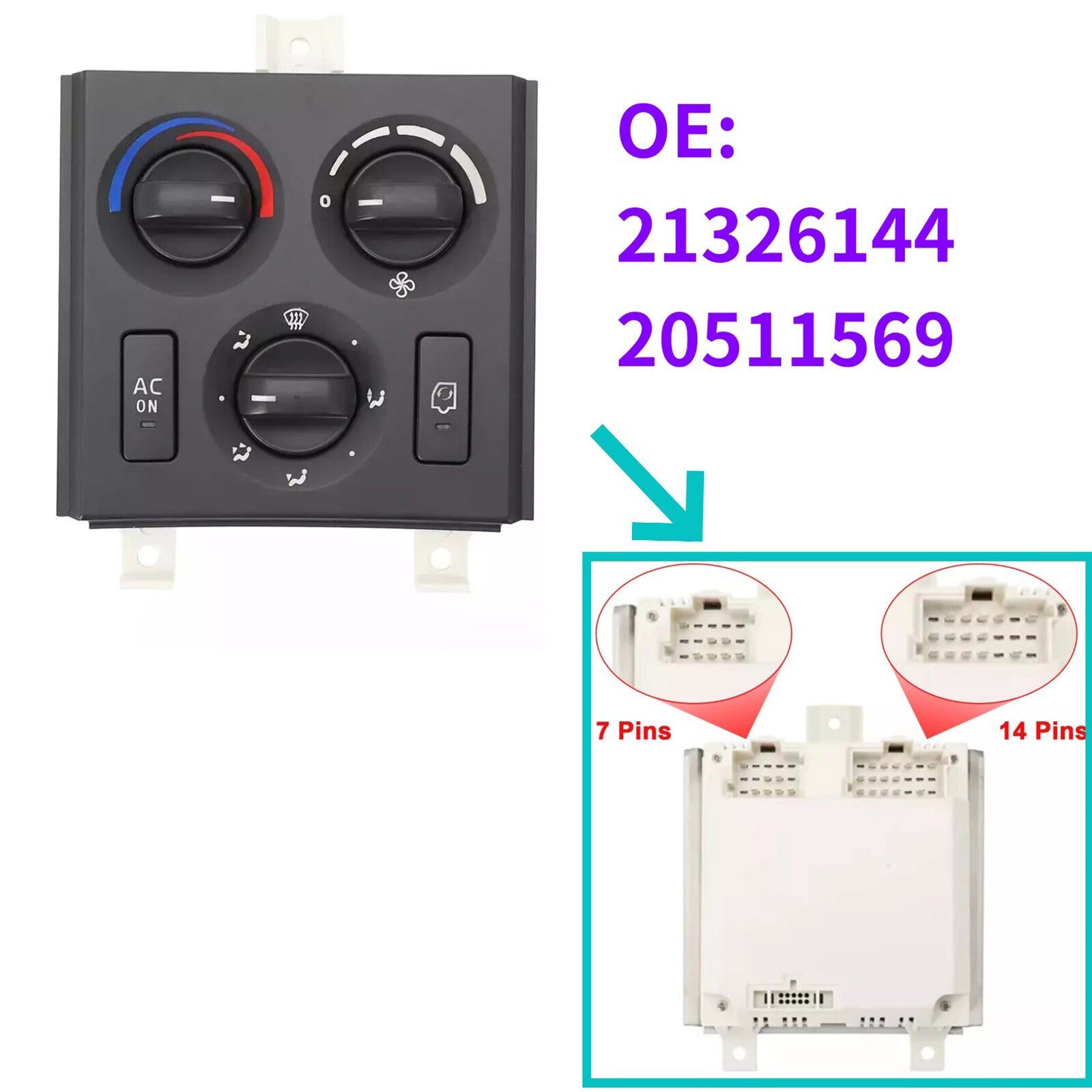 A/C Climate Control Module for Volvo Truck VNL 2003-2024 21326144 Replacement
