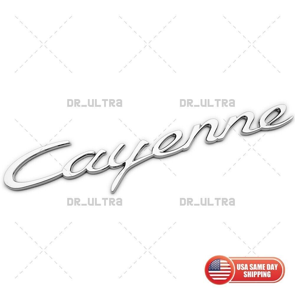 Chrome Look for Cayenne Letters Rear Badge Emblem Deck Lid Nameplate 958