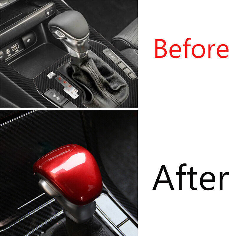 Car Inner Gear Shift Knob Head Cover Trim for Kia K3 Forte 2019-2022 Bright Red