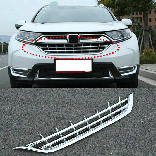for Honda CRV CR-V 2017-19 Chrome ABS Front Center Radiator Grille cover Trim 1x