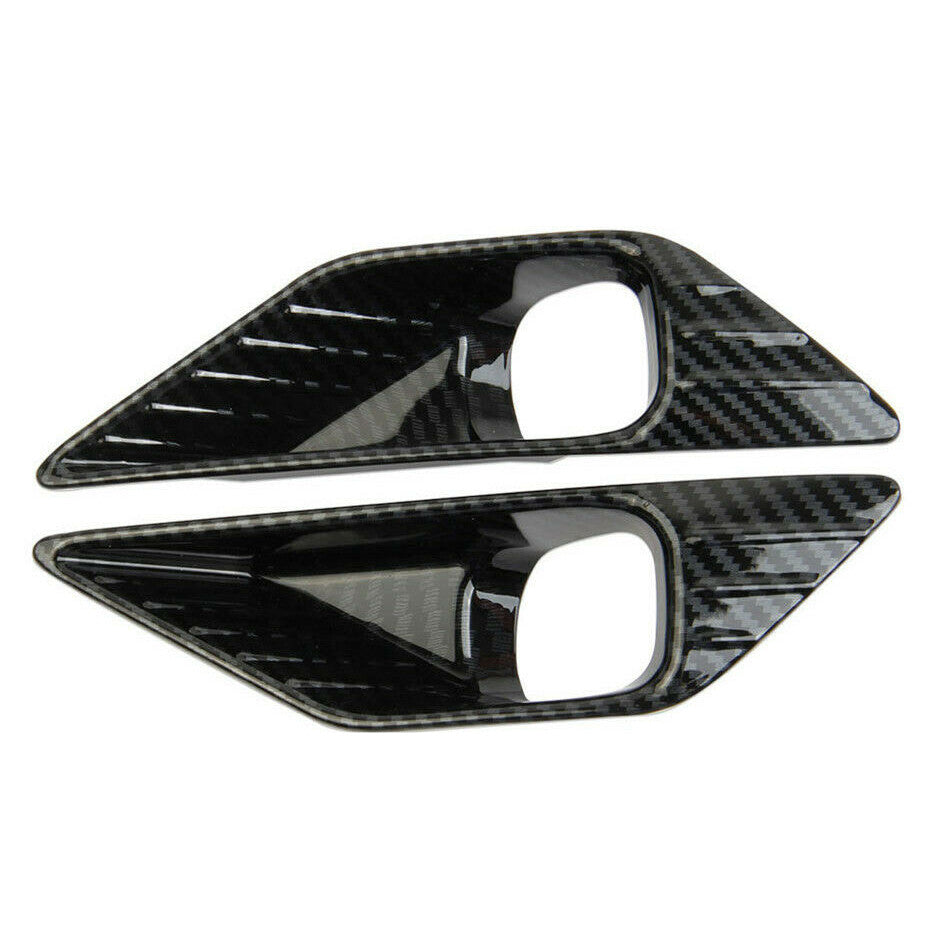 Carbon Style Front Fog Light Lamp Cover Trims For 2022-2023 for Mitsubishi Outlander