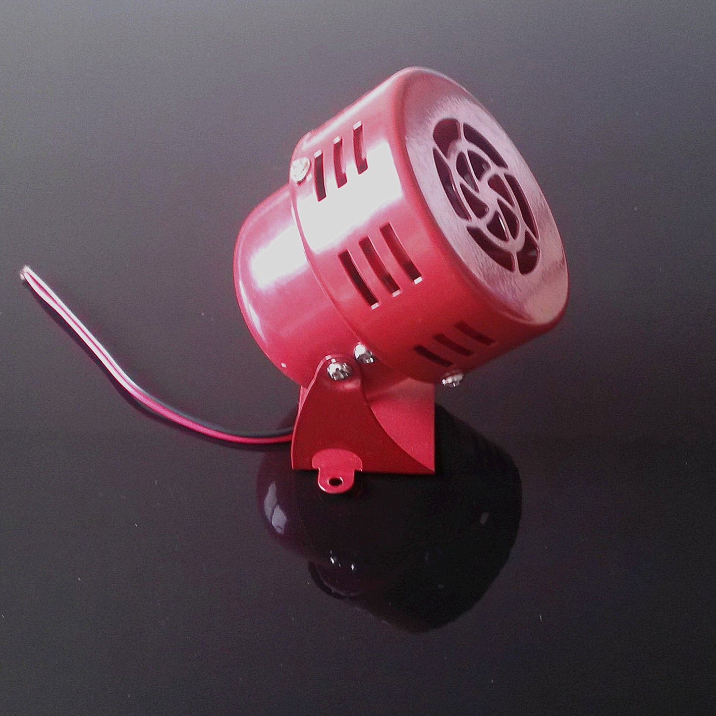 Motorcycle Motor Red Driven Air Raid Sound Compact Fan Horn