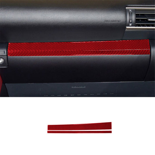 Red Carbon Fiber Passenger Dash Strips Cover for Lexus RC300 350 200T 2015-2020
