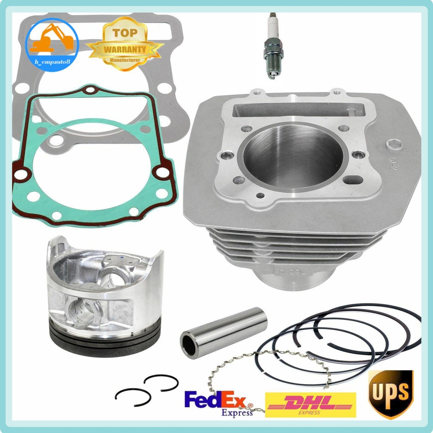 Cylinder Piston Kit for Kawasaki Prairie 300 KVF300B 99-02 Set