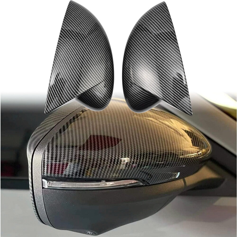 For 21-23 for Ford Mach-E Carbon Fiber OX Horn Car Side Mirror Cover Mirror Shell