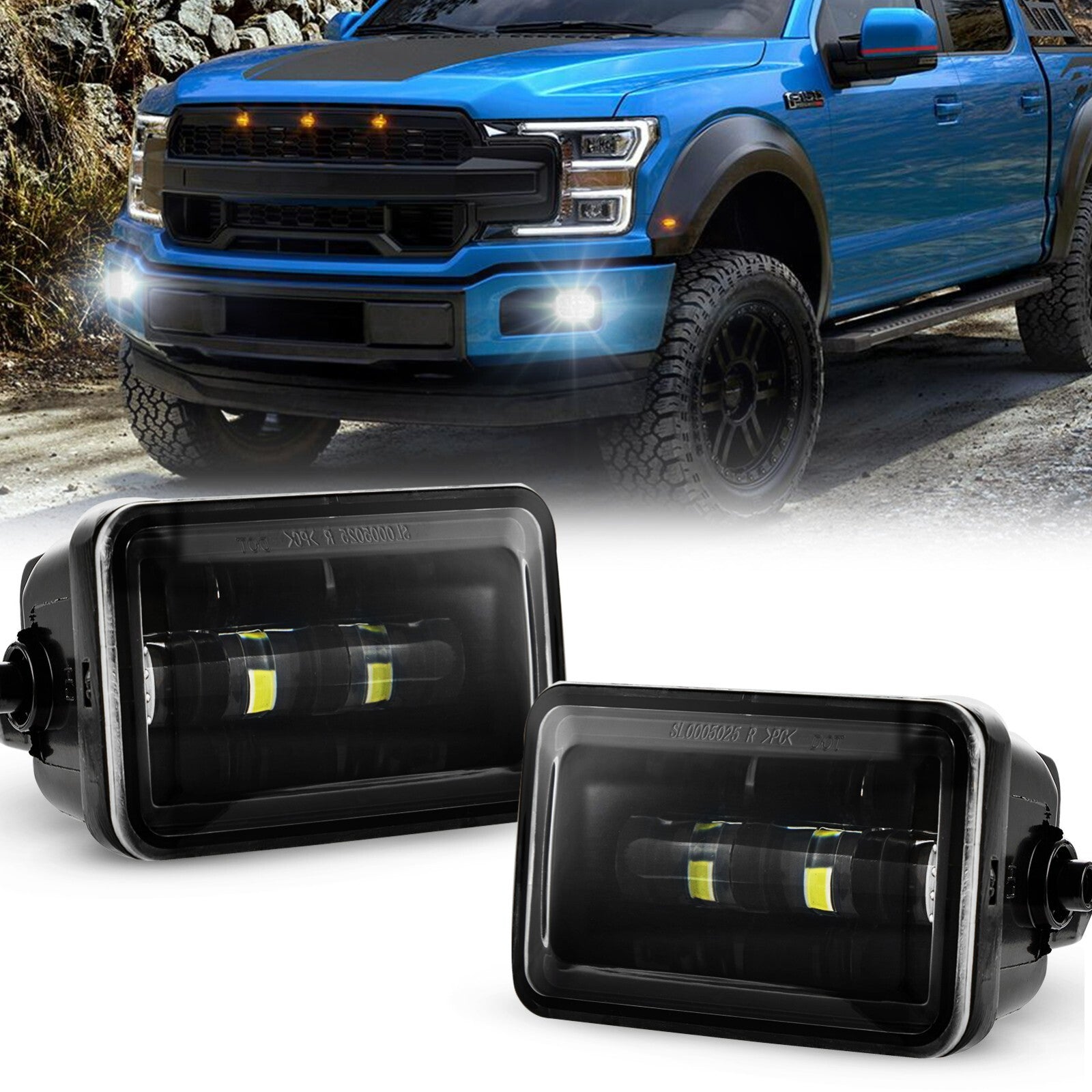 LED fog lights suitable for 2015-2020 for Ford F-150 and 2017-2018 Super Duty 1 L+R models.