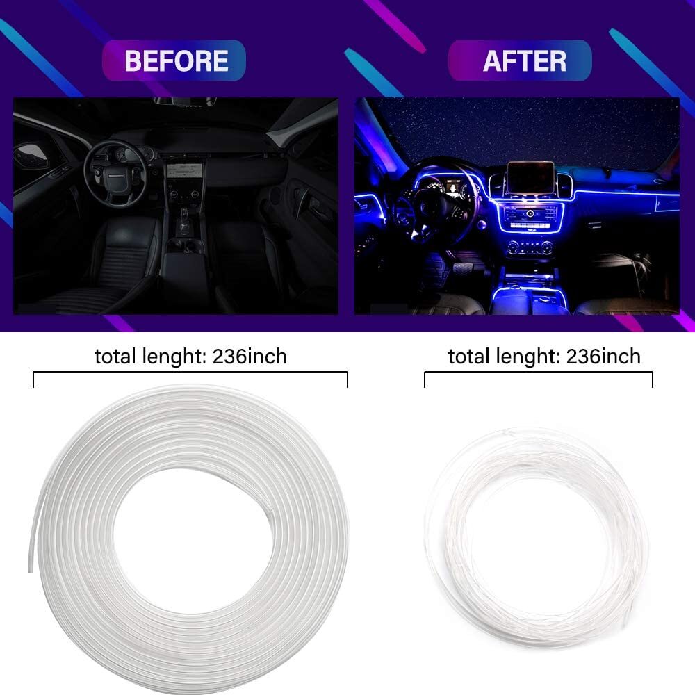 6m Car RGB Lamp APP Music Control Interior Ambient Atmosphere LED Strip Lights??