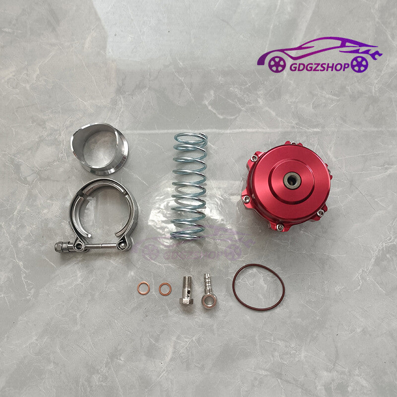 Universal 50mm Red Blow Off Valve BOV with V-Band Flange Clamp Spring Kit