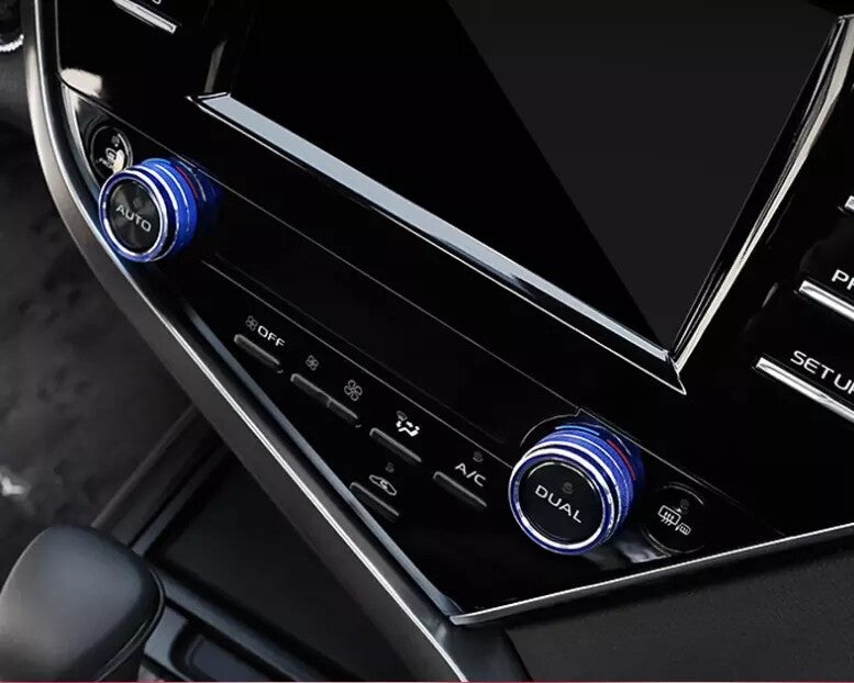 for Toyota for Camry 2018-2024 Blue Air Condition Knob Button Ring Cover Decor