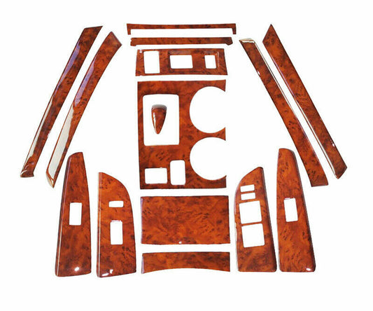 15Peach Wood Grain ABS Interior Decor Kit Trim for Toyota highlander 2009-2014