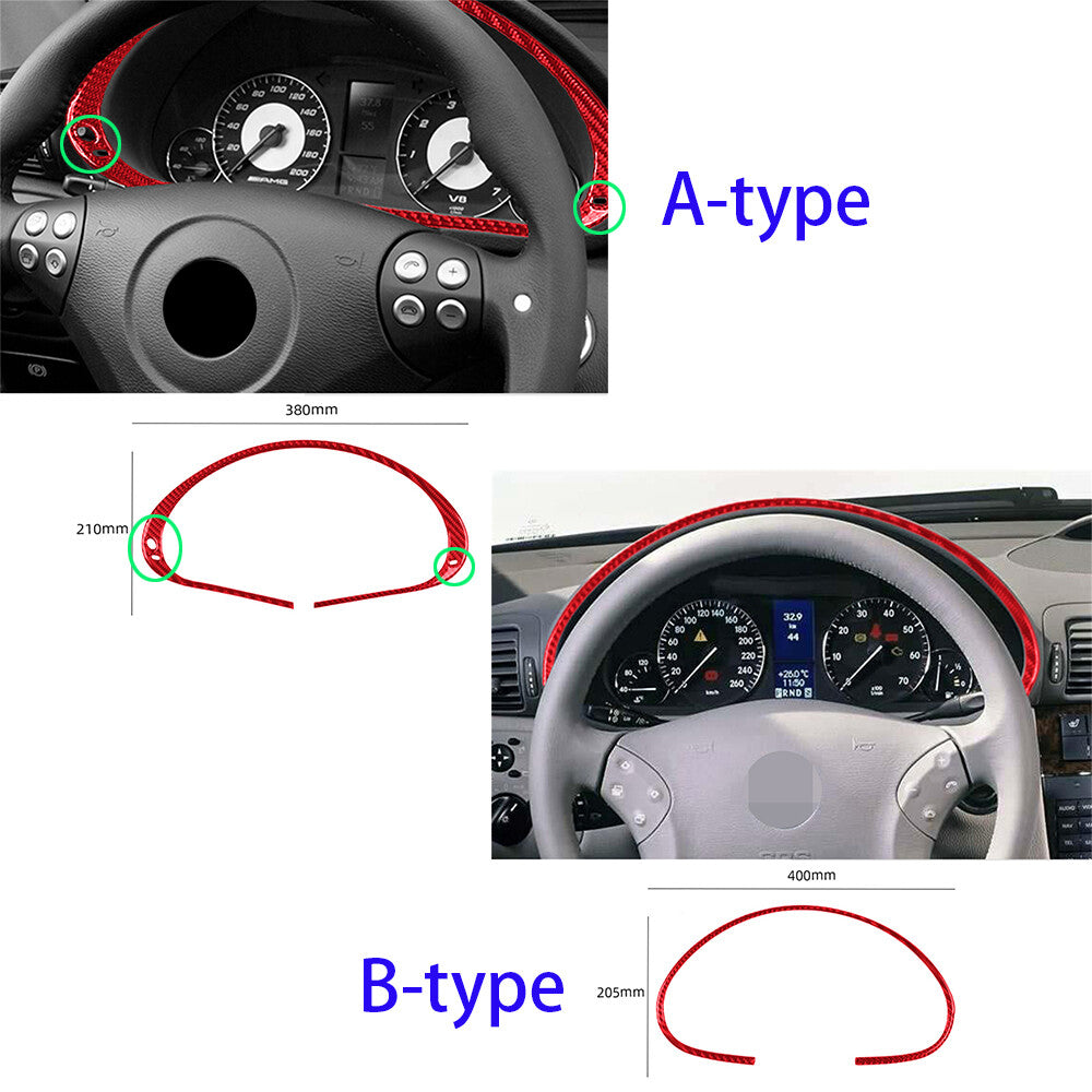 Carbon Fiber Dashboard Speedmeter Panel Trim Fit for Benz C Class W203 2005-2007