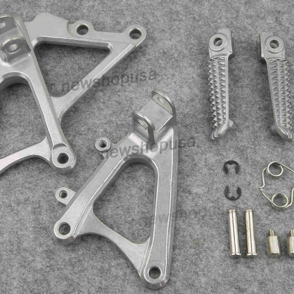for YAMAHA 09 10 11 YZF R1 Rider Foot Pegs LR Footrest Brackets Front