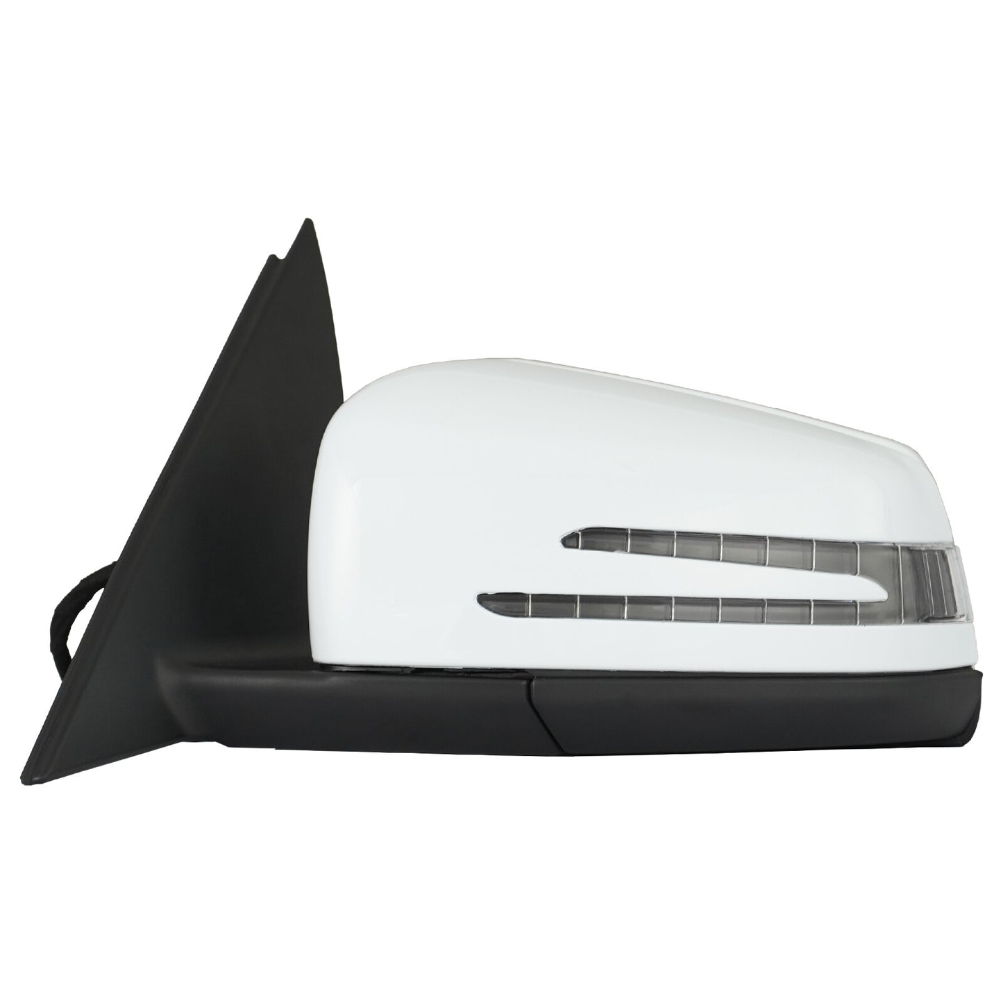 White left driver's side mirror for Mercedes C250 C300 2011-2014 with blind spot function.