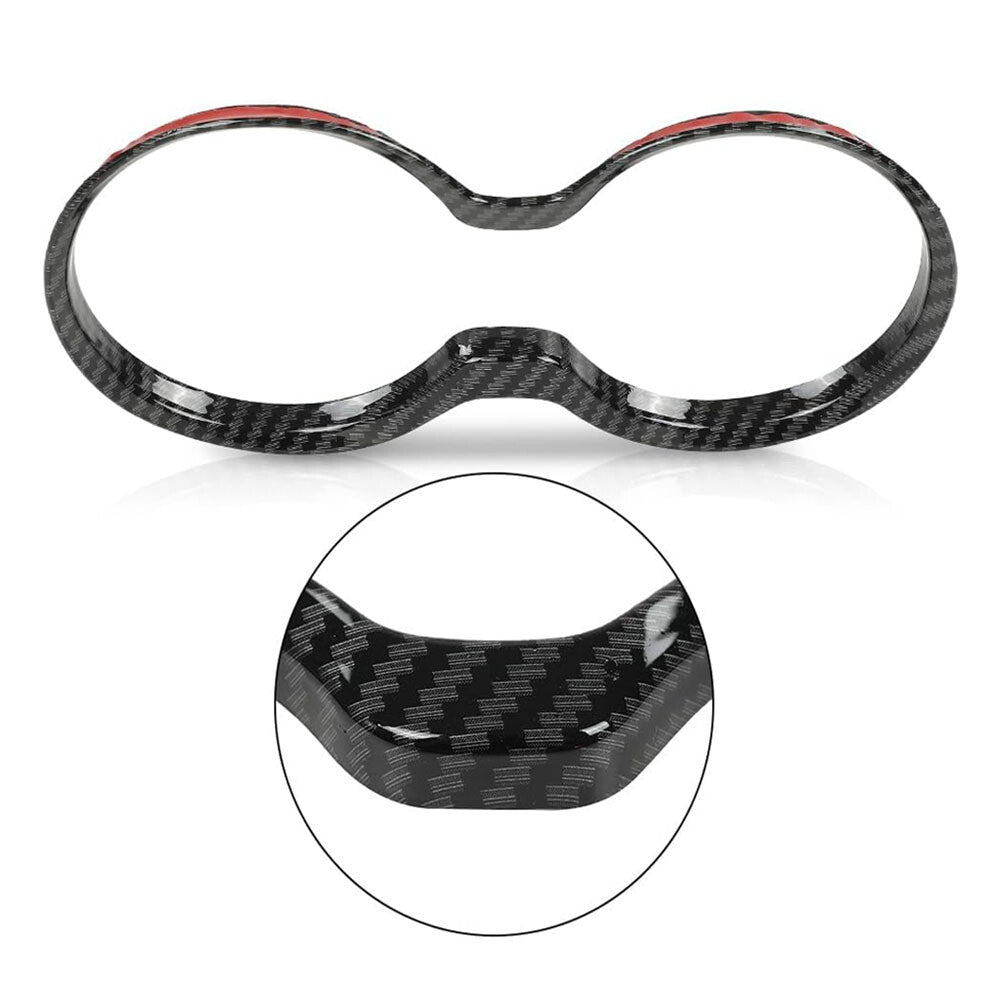 For 2011-2021 for Jeep Grand Cherokee Carbon Fibre Style Cup Holder Cover Trim Bezel