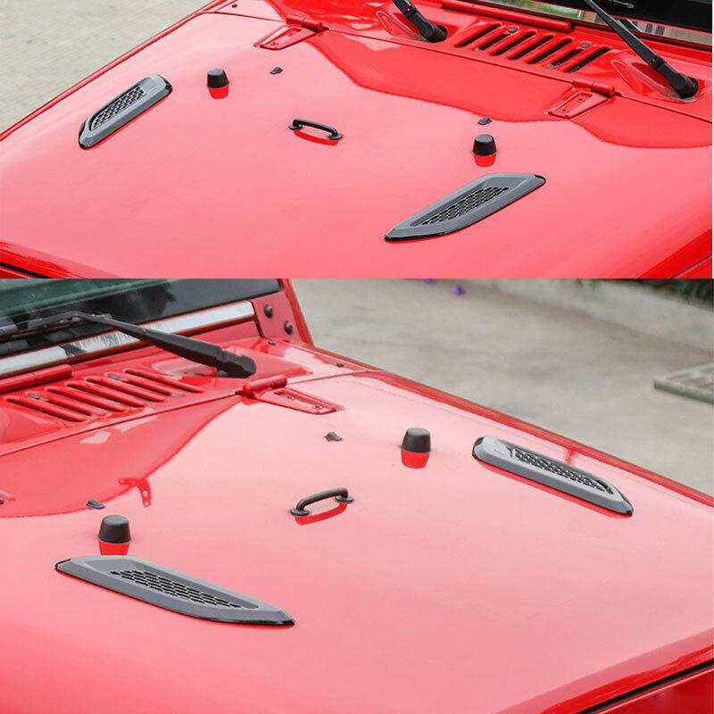 for Jeep for Wrangler TJ 1997-2006 ABS Black Engine Hood Air Inlet Vent Trim A Set