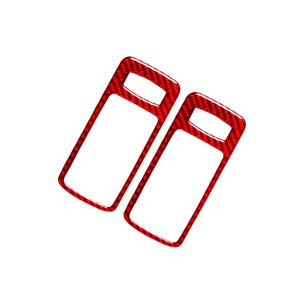 Red Carbon Fiber Door Handle Decorative Cover Trim for Ford for Mustang 2005-2009